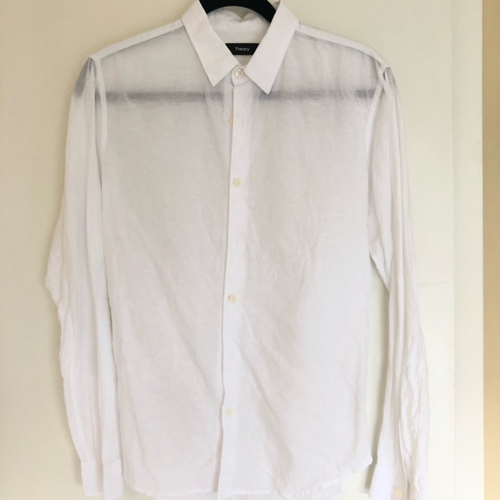 White Theory Linen blend Button down shirt